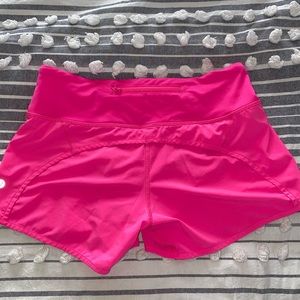 Lululemon pink run times shorts